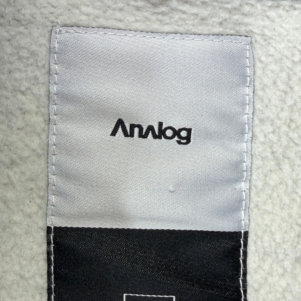Analog AG Crux Hoodie Mens Medium Gray Yellow Logo Fleece Pullover 172361 - Picture 9 of 14